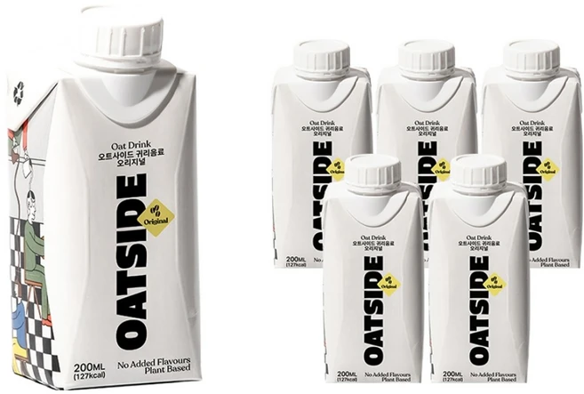 오트사이드 귀리음료 오리지널, 200ml, 6개 - 쿠팡