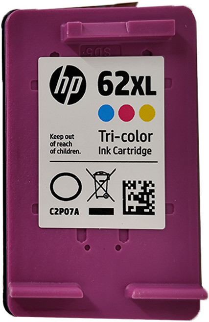 hp 惠普 62XL 彩色原廠墨水C2P07AA, 三色, 1入