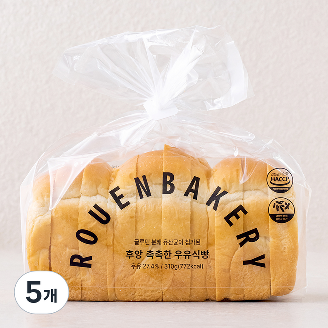 후앙 촉촉한 우유식빵, 310g, 5개