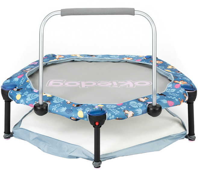 오키독 3in1 접이식 트램폴린 + 볼풀, 정글핑크