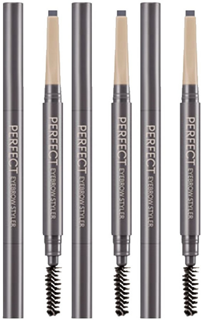 미샤 퍼펙트 스타일러 아이브로우 오토펜슬 0.15g, 그레이브라운, 3개