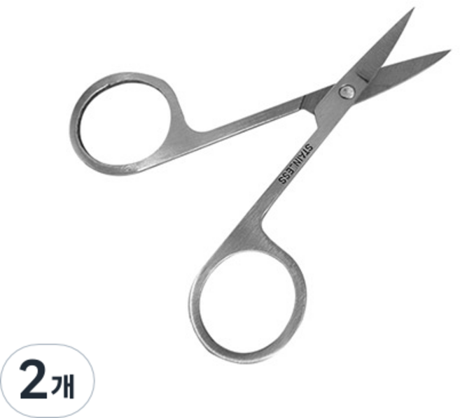 와이츄 속눈썹 가위, 실버, 2개