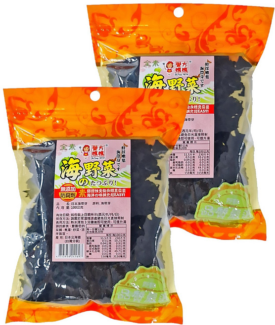 譽方媽媽 日本海帶芽, 100g, 2包