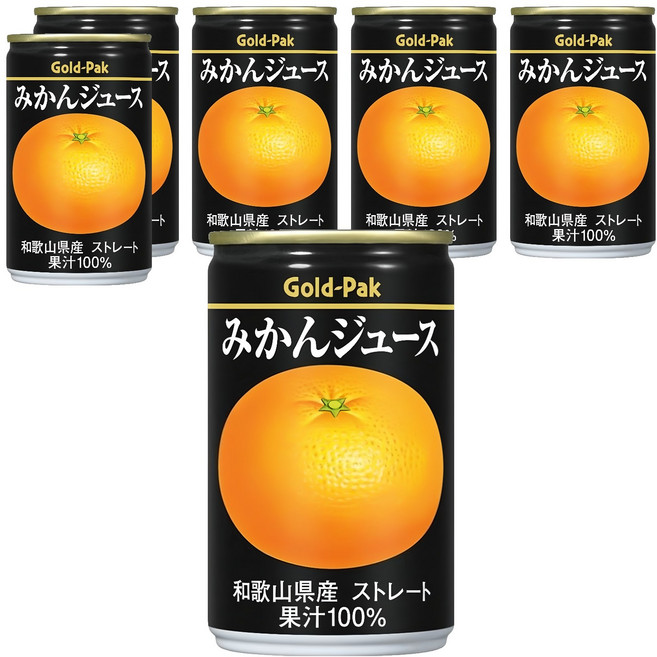 Gold-Pak 蜜柑原汁, 6個, 160ml