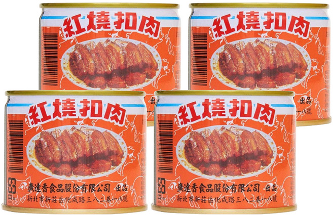 廣達香 紅燒扣肉, 210g, 4罐