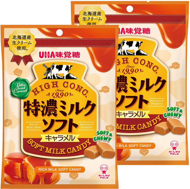 UHA 味覺糖 特濃軟糖 焦糖味, 70g, 2包
