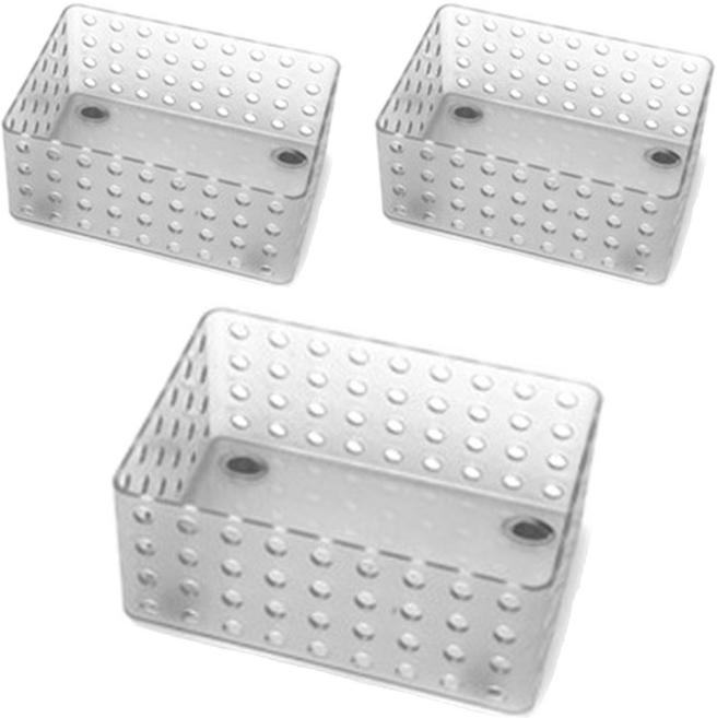 데코 센스 스텝 바구니 1호, 화이트, 3개