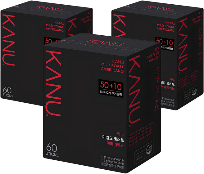 카누 마일드 로스트 아메리카노, 1.6g, 60개입, 3개