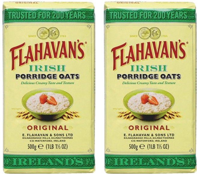 플라하반 아이리쉬 포리지 오트밀, 500g, 2개