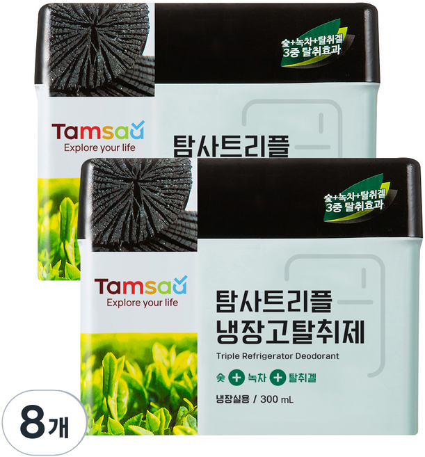 탐사 트리플 냉장고 탈취제 대용량, 300ml, 8개