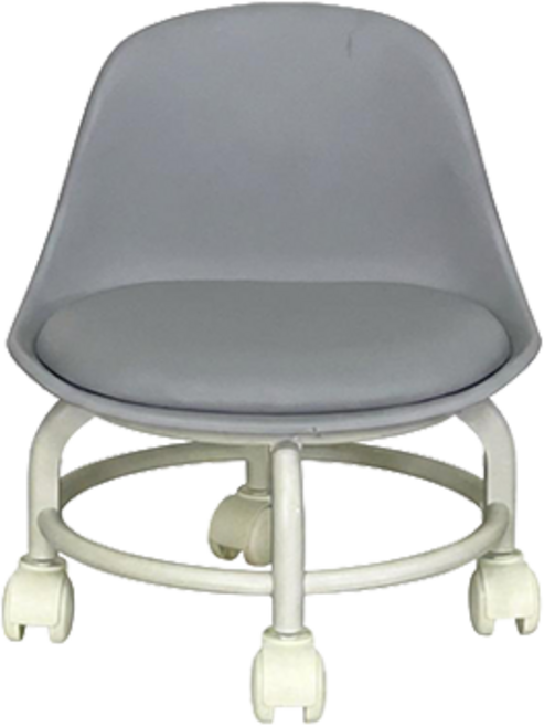 레오빈 무소음 좌식 바퀴 의자, 회색, 1개