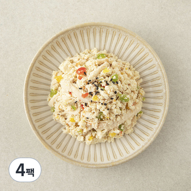집반찬연구소 닭가슴살 두부 무침, 100g, 4팩