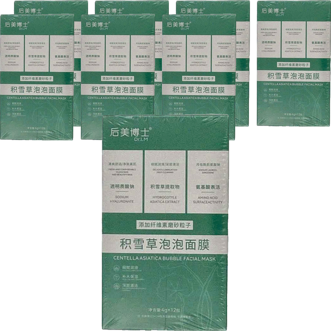Dr.LM 后美博士 積雪草泡泡深層清潔面膜, 8組, 12入