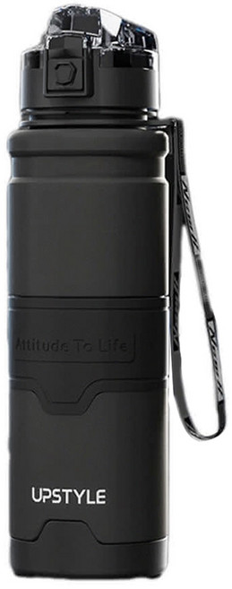UPSTYLE 水壺, 黑色, 700ml, 1個