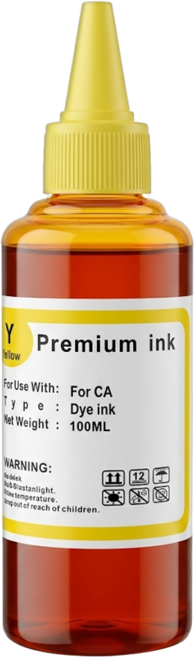 NEXTPAGE 台灣榮工 副廠填充墨水瓶 適用於Canon印表機 100ml, 黃色, 1瓶