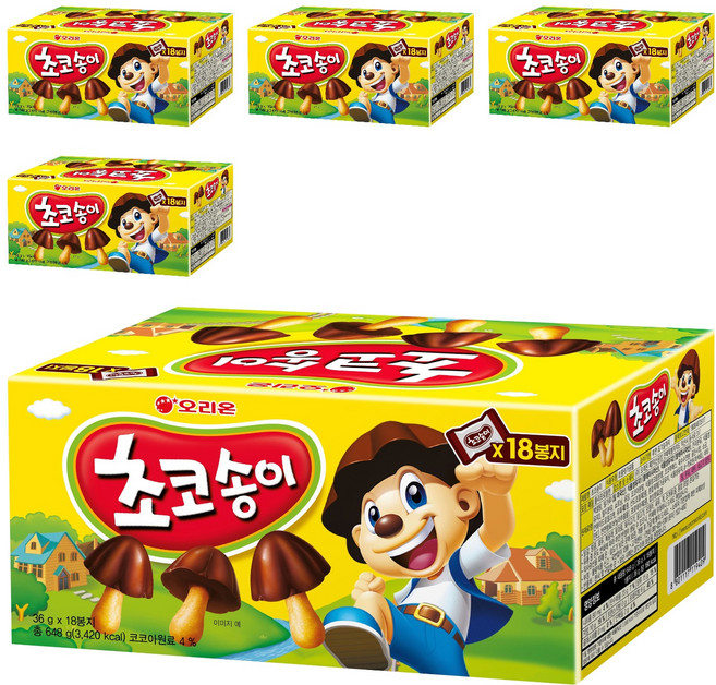 오리온 초코송이, 648g, 5개