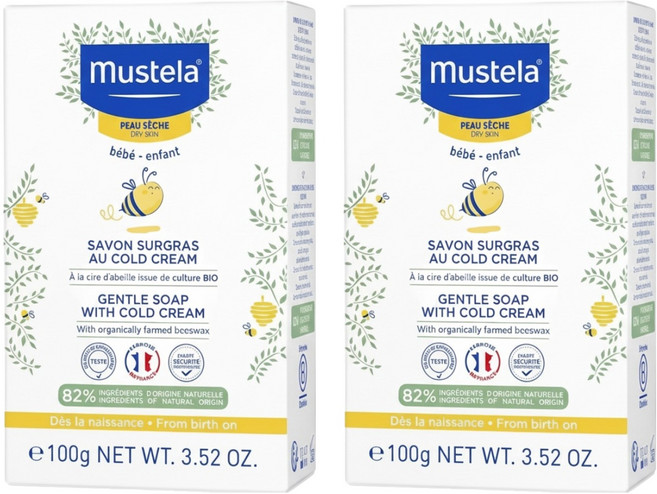 mustela 慕之恬廊 慕之幼高效滋養皂, 100g, 2個