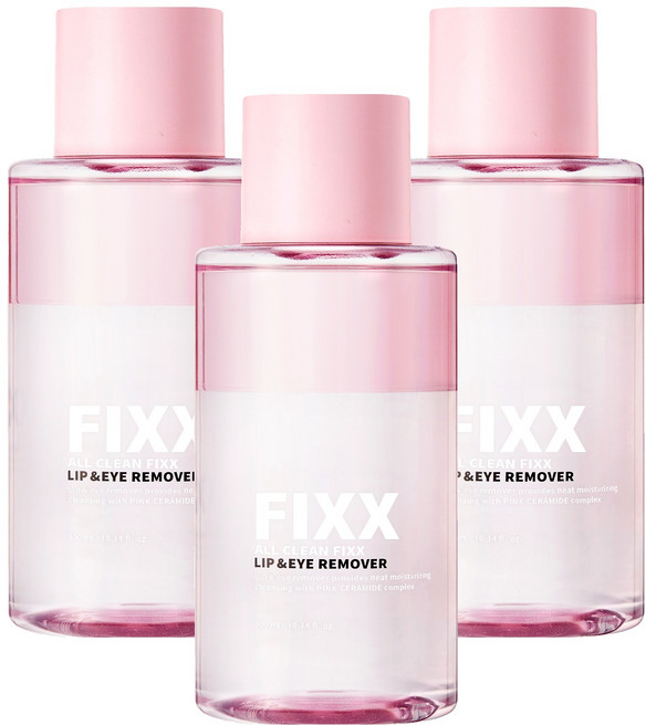 파우더포룸 올 클린 픽스 립앤아이 리무버, 300ml, 3개