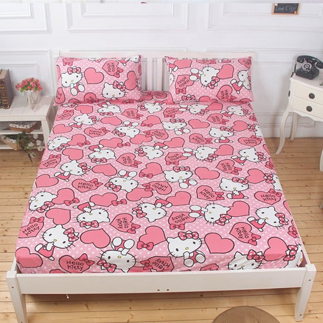 LoveCity 寢城之戀 台灣製 三麗鷗正版授權 混紡棉 床包枕套組(粉紅佳人/單人3.5尺)