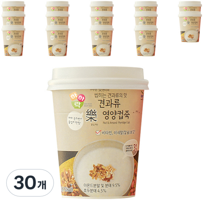 푸른가족 견과류 영양컵죽, 40g, 30개