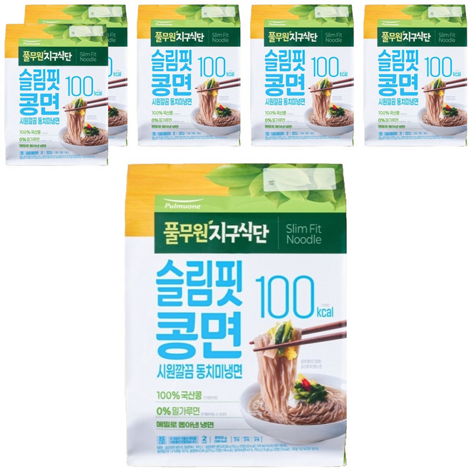 지구식단 100kcal 슬림핏콩면 시원깔끔 동치미냉면, 850g, 6개