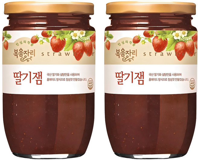 복음자리 딸기잼, 500g, 2개