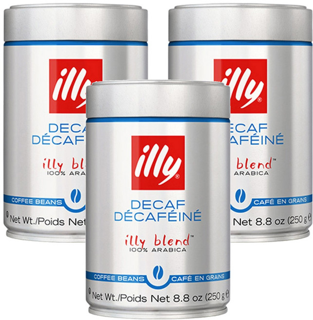 일리 디카페인 원두, 홀빈(분쇄안함), 250g, 3개