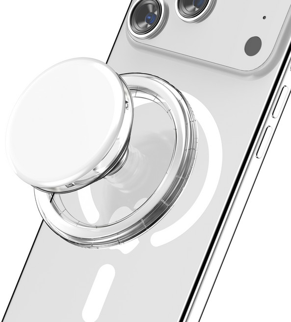 케이맥스 맥세이프 스마트톡 그립 홀더 휴대폰 거치대, 화이트, 1개