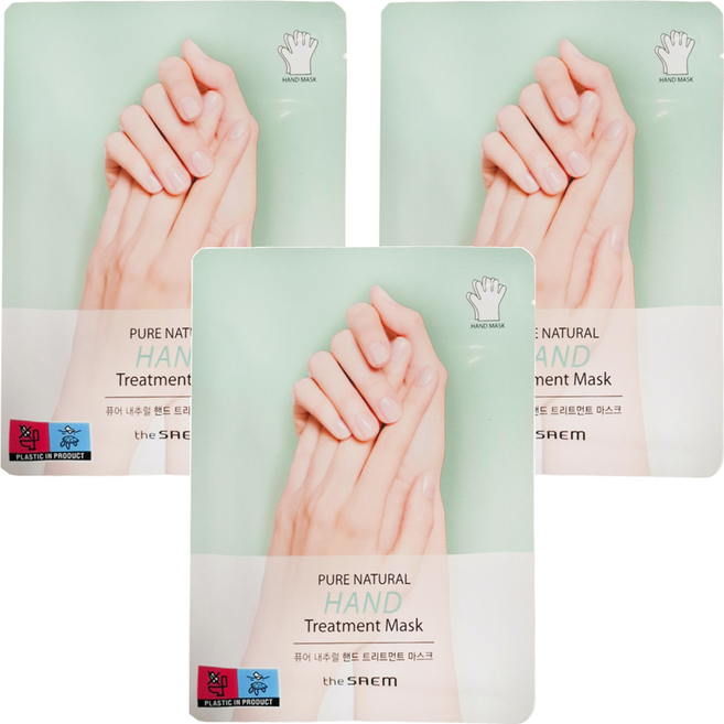 The Saem 得鮮 護手膜 2入 Set Pure Natural Hand Treatment Mask, 16g, 3包