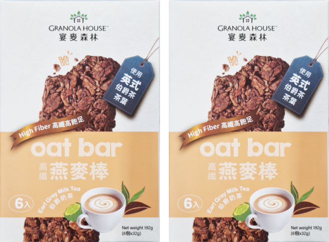 GRANOLA HOUSE 宴麥森林 燕麥棒 伯爵奶茶 6入, 192g, 2盒