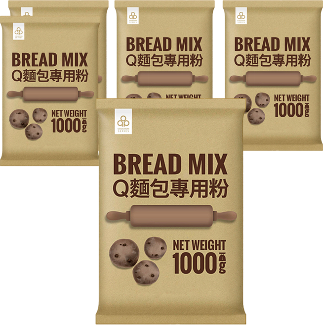 開元食品 Q麵包專用粉, 1kg, 5包