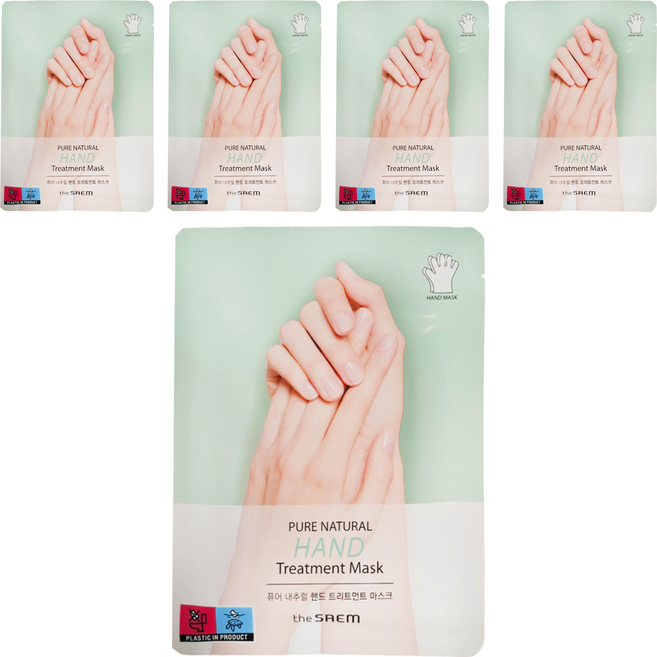The Saem 得鮮 護手膜 2入 Set Pure Natural Hand Treatment Mask, 16g, 5包
