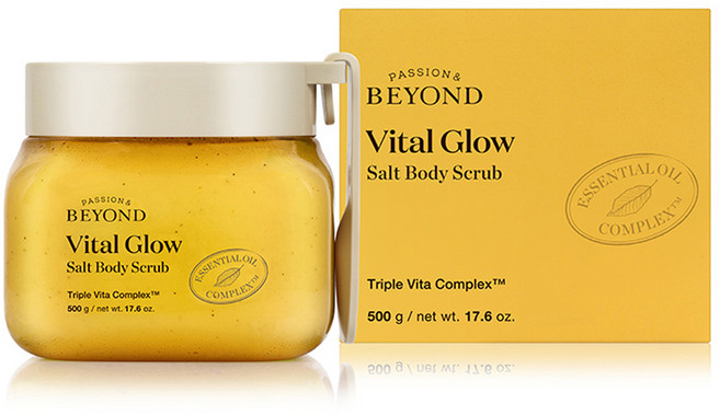 PASSION&BEYOND 活力光澤鹽身體磨砂膏, 1個, 500g