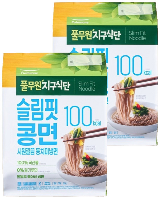 지구식단 100kcal 슬림핏콩면 시원깔끔 동치미냉면, 850g, 2개