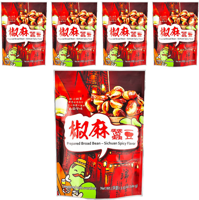 六福 風味蠶豆 椒麻, 100g, 5包