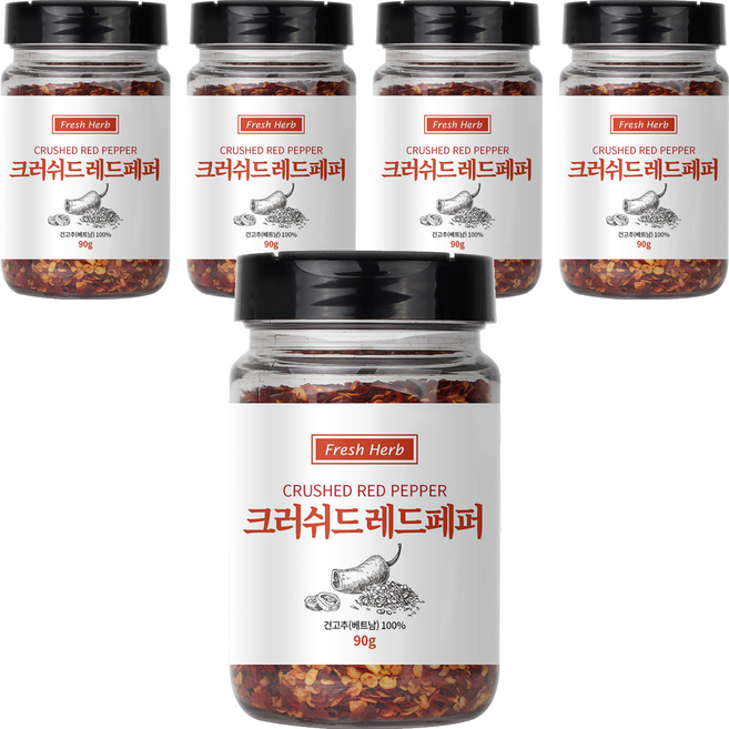 신선약초 크러쉬드 레드페퍼, 90g, 5개