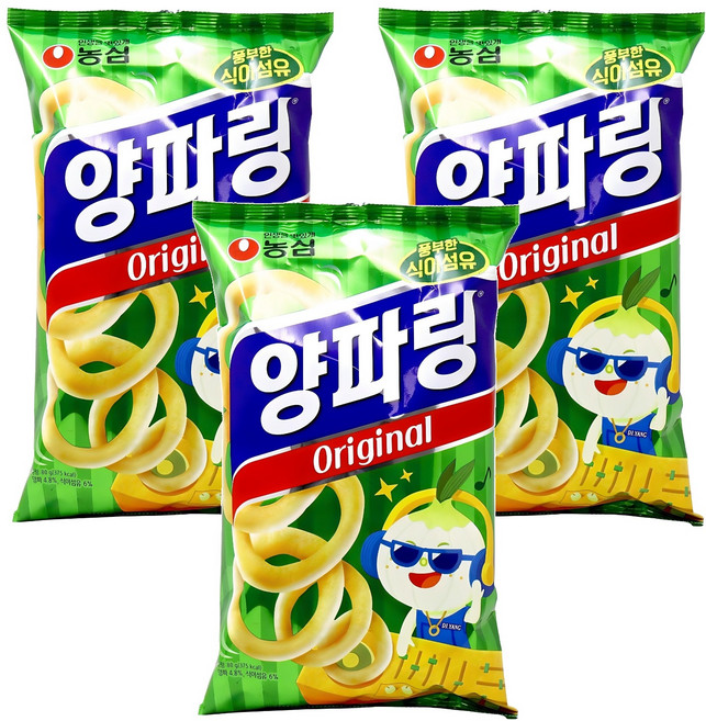 양파링 오리지널, 80g, 3개