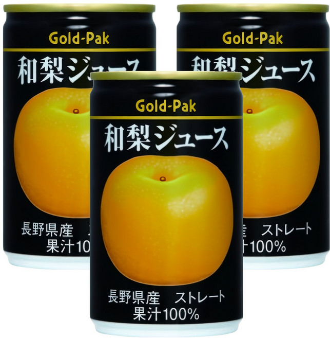 Gold-Pak 和梨原汁, 3個, 160ml
