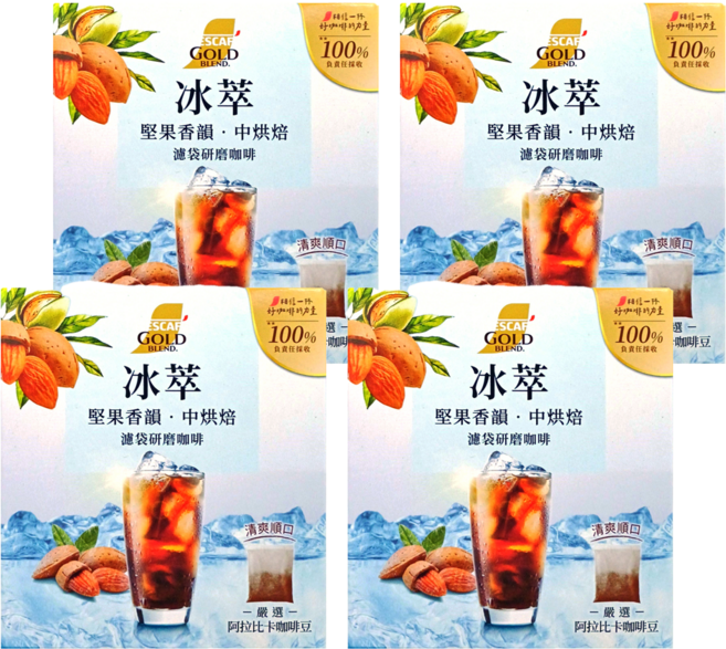 NESCAFE 雀巢咖啡 冰萃濾袋研磨咖啡, 10g, 8包, 4盒