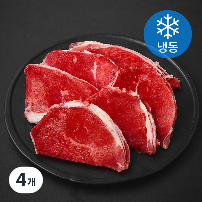 레커컷 호주산 앞다리살 소불고기용 (냉동), 4개, 350g