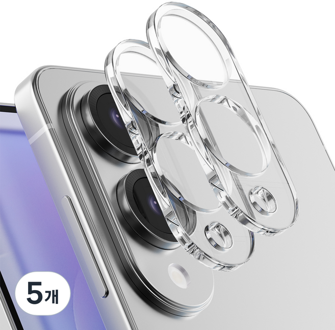 누아트 후면 카메라 렌즈 휴대폰 액정보호필름 2p 세트, 5개