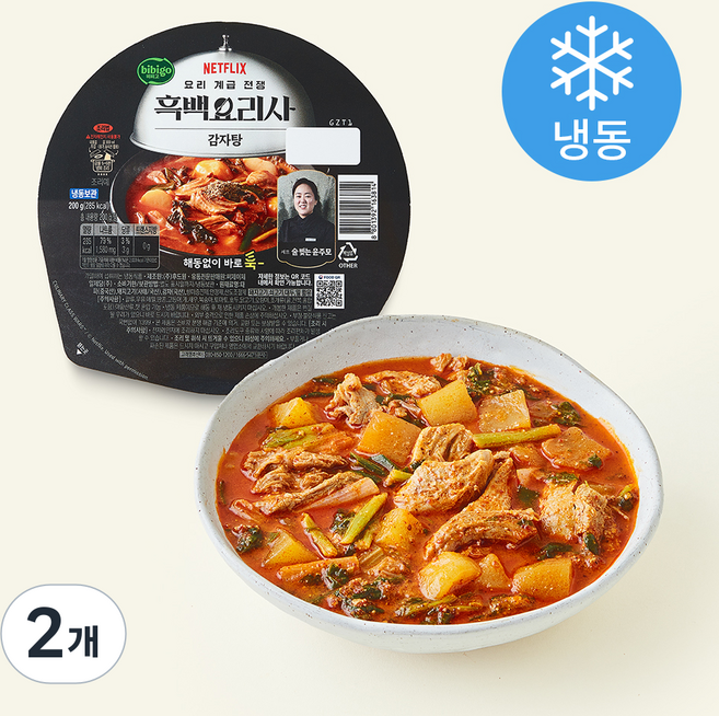 비비고 흑백요리사 술빚는 윤주모셰프 감자탕 (냉동), 200g, 2개