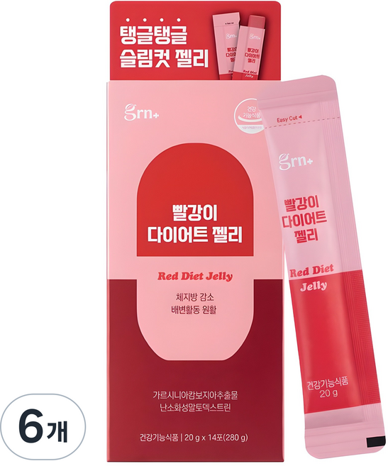 GRN 빨강이 다이어트 젤리 14p, 280g, 6개