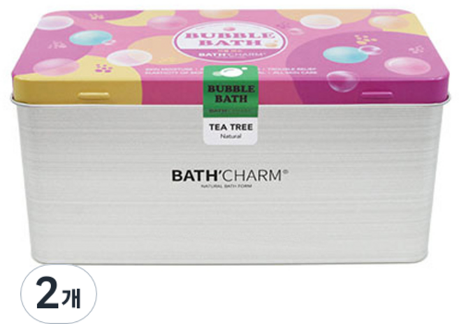 바스참 버블바스 틴케이스 티트리, 1kg, 2개