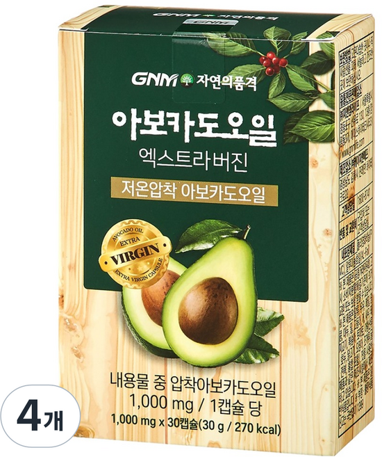 자연의품격 아보카도 오일 엑스트라 버진 30g, 30정, 4개