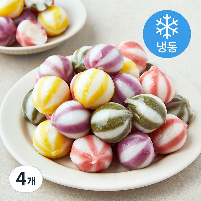 키친고메 굳지않는 오색 앙금 구슬떡 (냉동), 1kg, 1개입, 4개