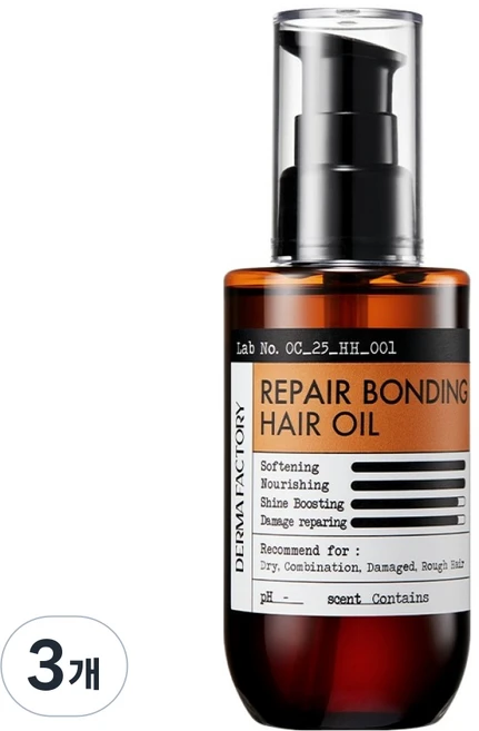 더마팩토리 리페어 본딩 헤어오일, 3개, 100ml - 쿠팡
