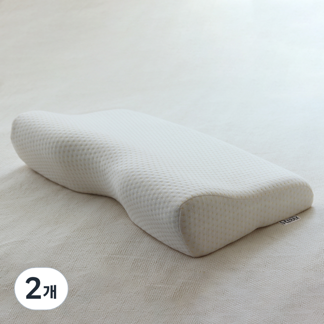 RERAX 메모리폼 경추 베개, 아이보리, 2개