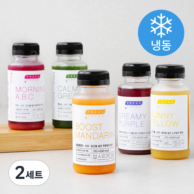 존쿡델리미트 프레스 그린 착즙주스 210ml x 5종 세트 (냉동), 1.05L, 2세트