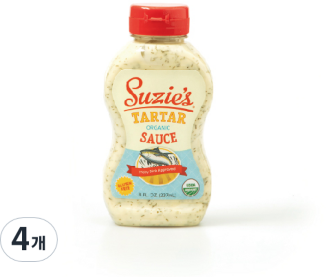 수지스 유기농 타르타르소스, 237ml, 4개